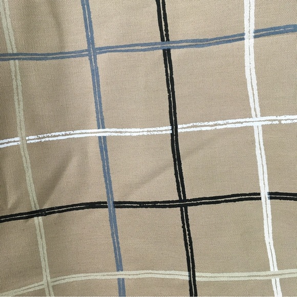 Vintage neutral brown grid cotton sewing DIY fabric 4+ yards - Picture 5 of 8